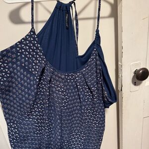 Maurices Blue Halter Top with Pattern